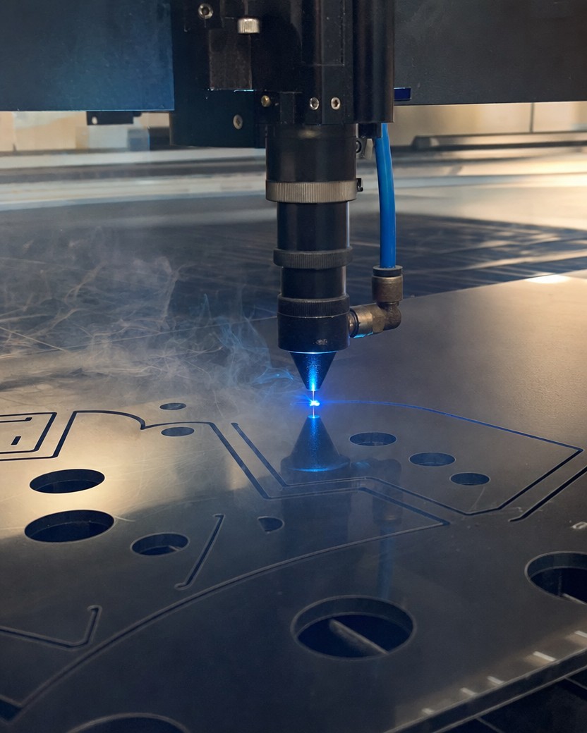 Fiber laser cutting precision metal sign components