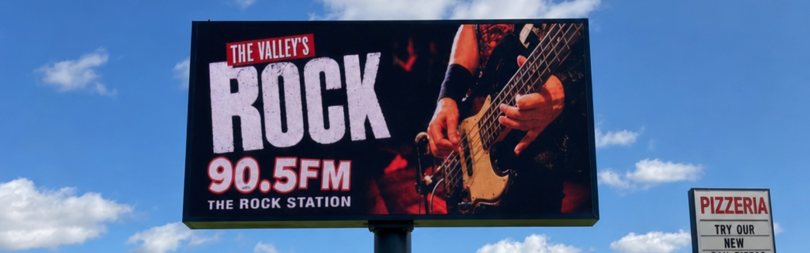 Digital Pylon Sign for Valley Rock 90.5FM in Irvine, CA